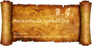 Markschejd Gothárd névjegykártya